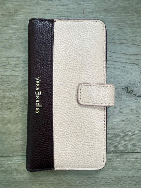 Vera Bradley Handbags - Vera Bradley Burgundy Blush Leather Tab Wallet Floral Lining